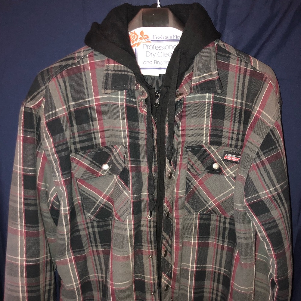 Dickies Red & Gray Zip Up Hoodie